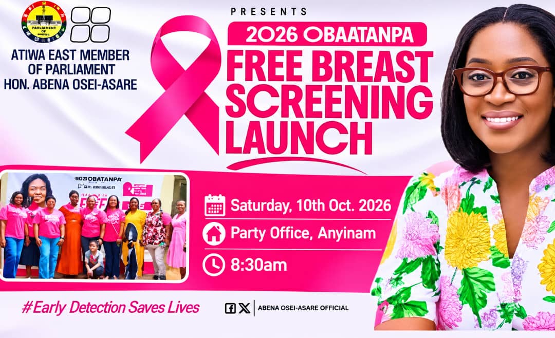 ATIWA EAST MP RAISES ALARM OVER HIGH BREAST CANCER RATES IN GHANA.