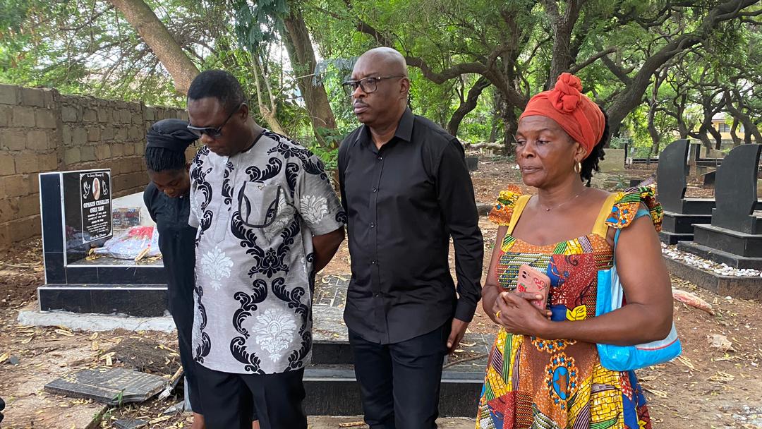 Hon. Goerge E Kpakpo Allotey (MCE) Joins Family to Mourn Fire Victim in Dansoman